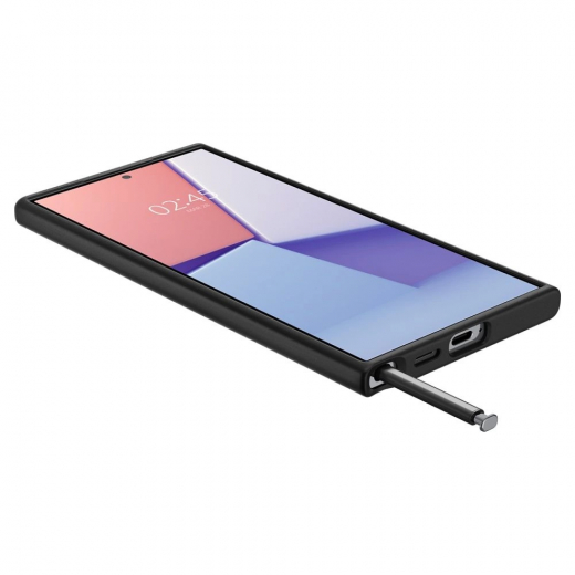 Spigen Enzo Aramid Hülle für Samsung Galaxy S24 Ultra - mattschwarz