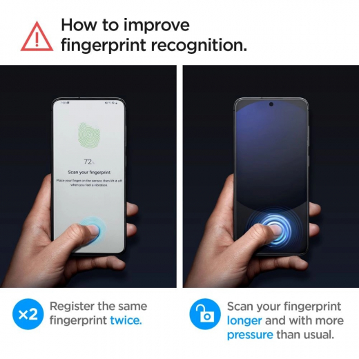 Spigen Glas.tR EZ Fit gehärtetes Glas für Samsung Galaxy S24 FE (2 Stück)
