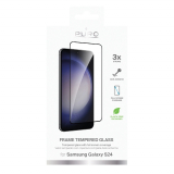 Puro Frame Tempered Glass mit schwarzem Rahmen für Samsung Galaxy S25 / S24