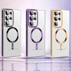 Wozinsky Galvanisiertes Magsafe Case für Samsung Galaxy S24 FE - Pink